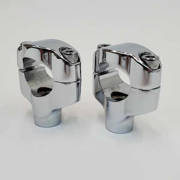 Chrome 1-5/8" Risers for 1-1/4" Fatbar Handlebars – Fits 2006+ Softail Fat Bars & Custom Harley Applications – Use with ½”-13 Threaded Riser Bolts - Replaces HD# 56916-07 – Sold AS A Pair