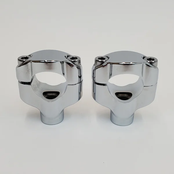 Chrome 1-5/8" Risers for 1-1/4" Fatbar Handlebars – Fits 2006+ Softail Fat Bars & Custom Harley Applications – Use with ½”-13 Threaded Riser Bolts - Replaces HD# 56916-07 – Sold AS A Pair - Image 2