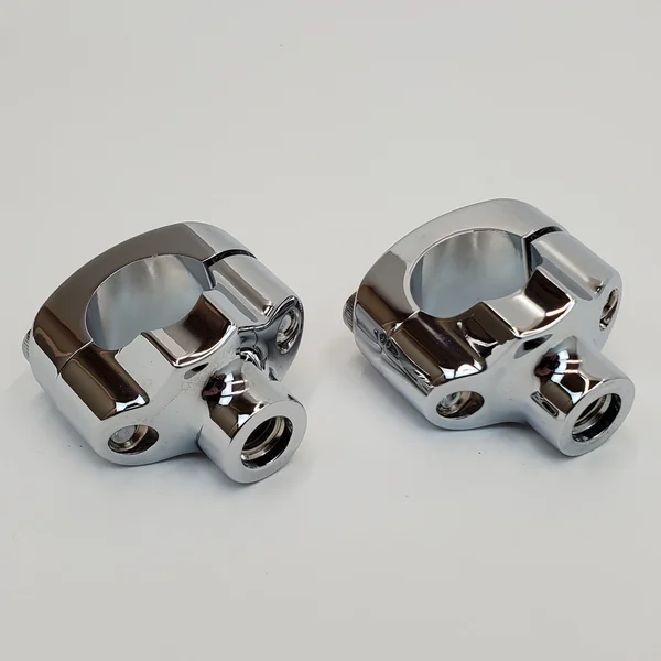 Chrome 1-5/8" Risers for 1-1/4" Fatbar Handlebars – Fits 2006+ Softail Fat Bars & Custom Harley Applications – Use with ½”-13 Threaded Riser Bolts - Replaces HD# 56916-07 – Sold AS A Pair - Image 5