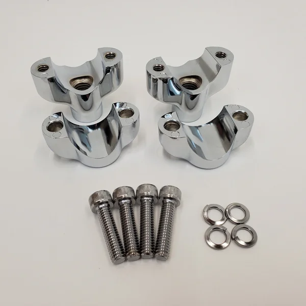 Chrome 1-5/8" Risers for 1-1/4" Fatbar Handlebars – Fits 2006+ Softail Fat Bars & Custom Harley Applications – Use with ½”-13 Threaded Riser Bolts - Replaces HD# 56916-07 – Sold AS A Pair - Image 6