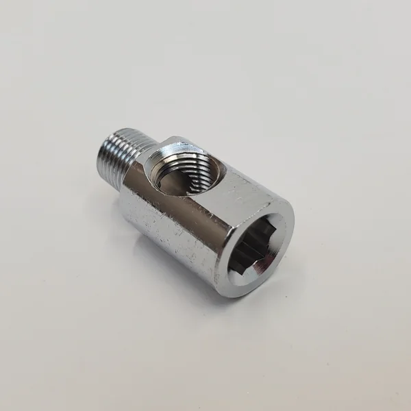 Chrome 1/8” NPT 90 Degree Mini Oil Line Fitting/Adapter for Harley Ironhead/Evolution/Twin Cam/Big Twin Engines – Perfect for Hard to Reach Areas –5/16” Allen Key Fitting