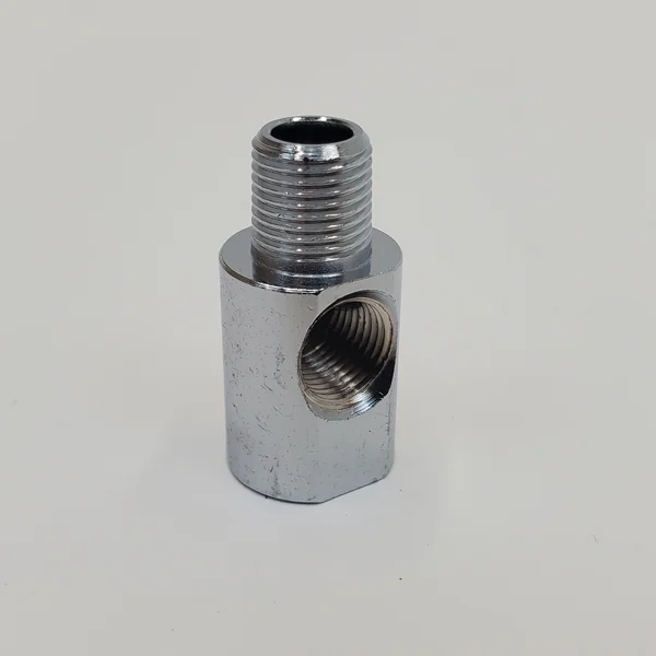 Chrome 1/8” NPT 90 Degree Mini Oil Line Fitting/Adapter for Harley Ironhead/Evolution/Twin Cam/Big Twin Engines – Perfect for Hard to Reach Areas –5/16” Allen Key Fitting - Image 3