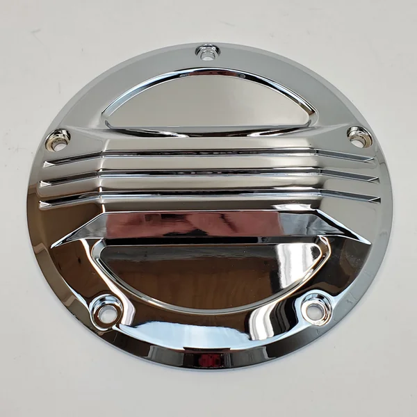 Chrome 3-Line, 5-Hole Derby Cover for Harley 1999-2017 Twin Cam Dyna FXD, Softail FLST/FXST (Except FLSB) & 1999-2015 Street Glide, Electra Glide, Road Glide, Road King Touring/Trike Models