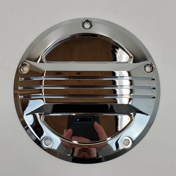 Chrome 3-Line, 5-Hole Derby Cover for Harley 1999-2017 Twin Cam Dyna FXD, Softail FLST/FXST (Except FLSB) & 1999-2015 Street Glide, Electra Glide, Road Glide, Road King Touring/Trike Models - Image 2