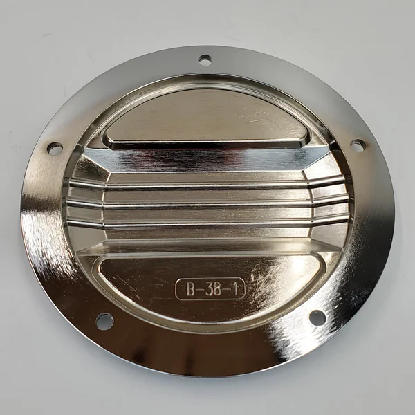 Chrome 3-Line, 5-Hole Derby Cover for Harley 1999-2017 Twin Cam Dyna FXD, Softail FLST/FXST (Except FLSB) & 1999-2015 Street Glide, Electra Glide, Road Glide, Road King Touring/Trike Models - Image 4