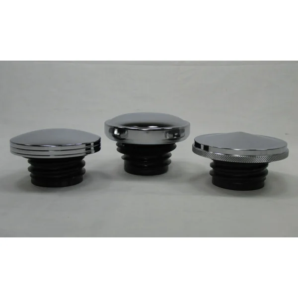 Chrome DOMED Vented Gas Cap - Billet Aluminum, Fits 1982 and Later Harley Davidson Models - Image 6