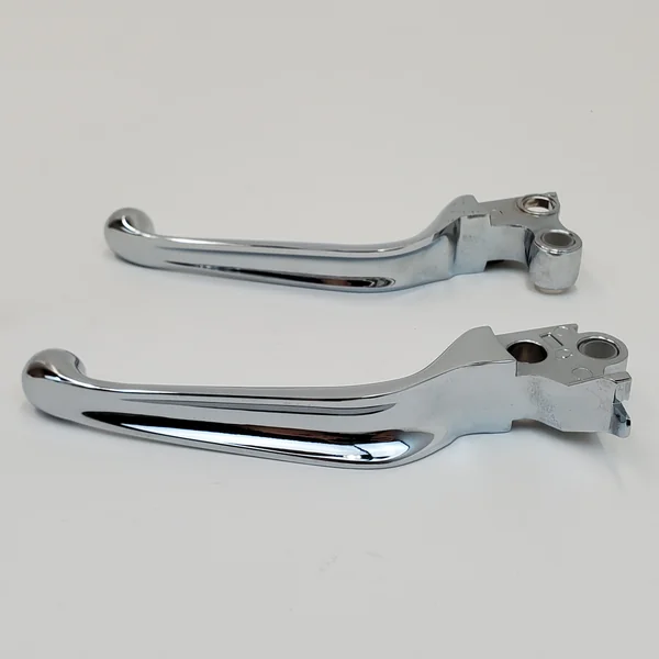 Chrome Ergonomic Smooth Wide Blade Brake & Clutch Levers for 1996-2007 Harley Touring, 1996-2017 Softail & Dyna with Cable Clutch/Throttle & 1996-2003 Sportster Models - Replaces HD# 45016-96 & 45017-93 - Image 3