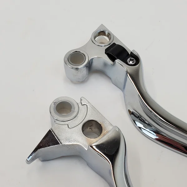 Chrome Ergonomic Smooth Wide Blade Brake & Clutch Levers for 1996-2007 Harley Touring, 1996-2017 Softail & Dyna with Cable Clutch/Throttle & 1996-2003 Sportster Models - Replaces HD# 45016-96 & 45017-93 - Image 4
