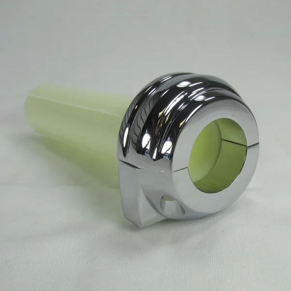 Chrome "Grooved" Dual Cable 1" Throttle Control Assembly for 1981-1995 Harley Big Twin & Sportsters with Dual External Cables