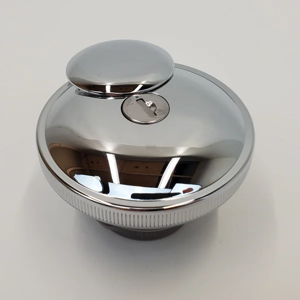 Chrome Locking Gas Cap for 1996-2025 Harley Road King, Softail, Dyna, FXR & 1996-2022 Sportster Models (Except RH) - Right Hand Thread VENTED with 2 Keys - Does NOT Fit Models with Dash or Fuel Door - 0703-0230 - Image 3
