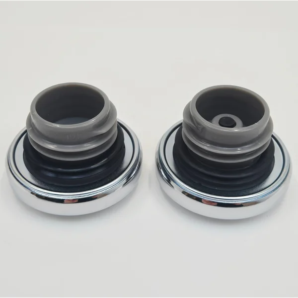 Chrome OEM Style Vented & Non-Vented Dual Gas Caps Set for 1982-1999 Harley Softail Fat Bob with Split 2-Piece Gas Tanks - SOLD AS A SET - Left and Right Hand Thread - Replaces HD# 61272-92A - Image 5