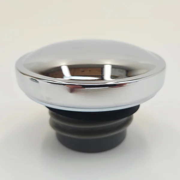 Chrome OEM Style Vented & Non-Vented Dual Gas Caps Set for 1982-1999 Harley Softail Fat Bob with Split 2-Piece Gas Tanks - SOLD AS A SET - Left and Right Hand Thread - Replaces HD# 61272-92A - Image 6