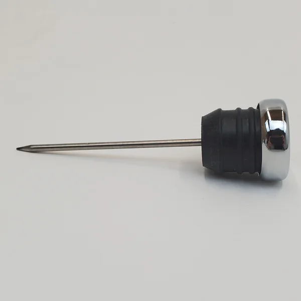 Chrome Oil Tank Dipstick w/Oil Temperature Gauge - Black Gauge Face - Fits 1970-1984 FL 4 spd, 1971-1985 FX, 1980-1991 Tour Glide FLT, 1982-1994 FXR & 1970-1978 Sportster XLCH - Replaces HD# 62666-87T - Image 3