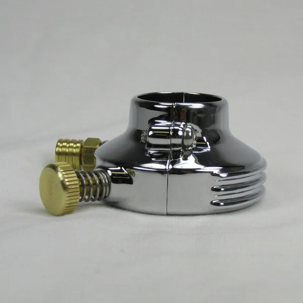 Chrome "Old School" Style Throttle Housing for 1" Harley Handlebars & Custom Applications with A Single 1/4"-20 Threaded Throttle Cable - Chrome with Brass Hardware - Image 12