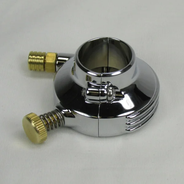 Chrome "Old School" Style Throttle Housing for 1" Harley Handlebars & Custom Applications with A Single 1/4"-20 Threaded Throttle Cable - Chrome with Brass Hardware - Image 8