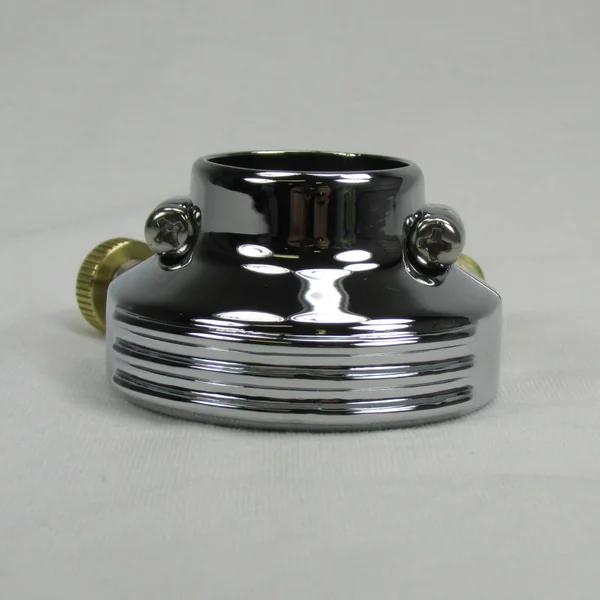 Chrome "Old School" Style Throttle Housing for 1" Harley Handlebars & Custom Applications with A Single 1/4"-20 Threaded Throttle Cable - Chrome with Brass Hardware - Image 9