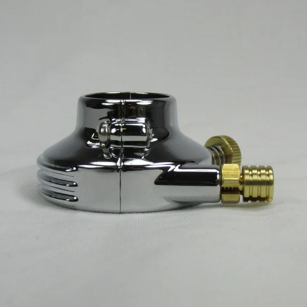 Chrome "Old School" Style Throttle Housing for 1" Harley Handlebars & Custom Applications with A Single 1/4"-20 Threaded Throttle Cable - Chrome with Brass Hardware - Image 10