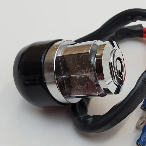 Chrome Plated 3 Position Ignition Switch (Off, Ignition, Ignition w/Lights) with 2 Tamper Resistant Round Keys for 1979-2003 Harley Sportster XL, 1991-2005 Dyna FXD (Except Dyna Wide Glide FXDWG) & Custom Applications - Replaces HD# 71705-97 - Image 4