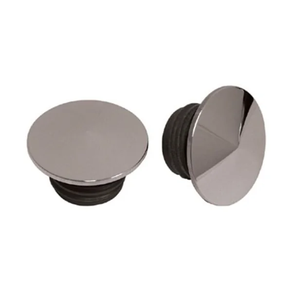 Chrome "Pointed" Billet Aluminum Vented Gas Cap - Right Hand Thread - For 1982-Up Harley Davidson Softail, Dyna, Touring, Sportster, FXR & V-Rod Gas Tanks with a Single Threaded Gas Cap Bung