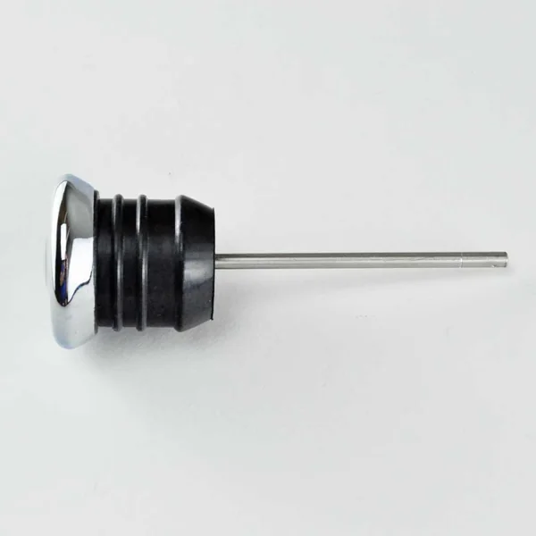 Chrome Shorty Style 2-⅞” Oil Tank Dipstick with Oil Temperature Gauge (50 to 350) For ALL 2000-2017 Harley Softail FXST / FLST Models - Black Gauge Face with Chrome Bezel - Replaces HD Part# 62896-00 - Image 4