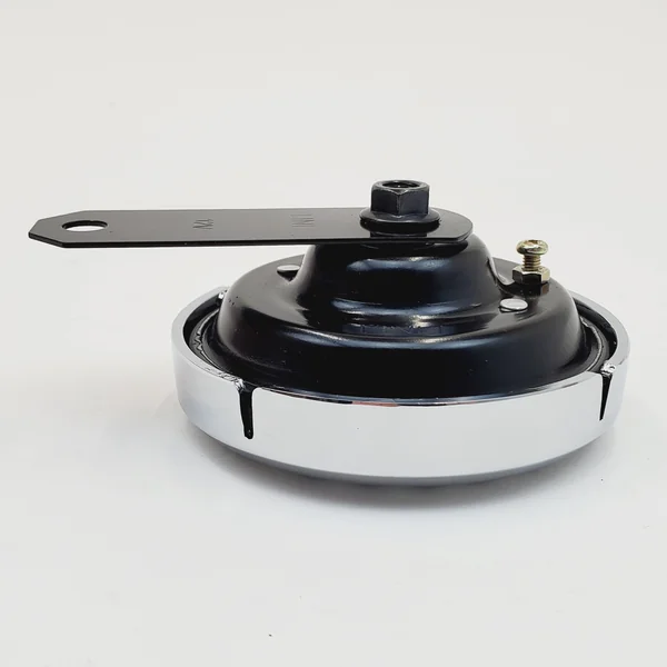 Chrome Slotted 3-1/2” Horn for Harley and Other Custom Motorcycle Applications – Comes with a Replaceable Cover, Mounting Bracket and Spade Terminals - Replaces HD# 69043-83A & 69038-88TA - Image 6