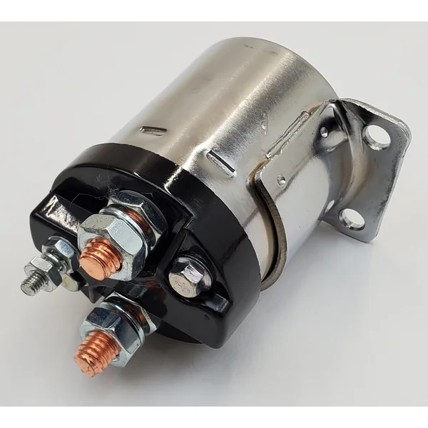 Chrome Starter Solenoid with Single Mounting Bracket for 1965-1986 Harley Big Twin Shovelhead/Evolution 4 Speed Models, 1984-1988 Softail & 1967-1980 Sportster XL - Replaces HD# 71743-77A