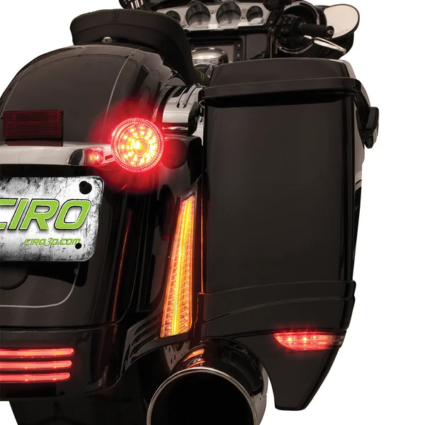 Ciro Filler Panel Accent Lights for 2014-2019 Harley Touring - Black