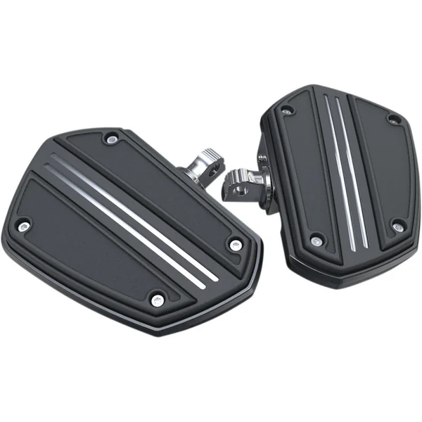 Ciro Twin Rail Mini Floor Boards Foot Pegs for Harley - Black