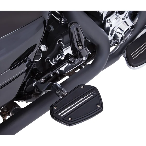 Ciro Twin Rail Mini Floor Boards Foot Pegs for Harley - Black - Image 2