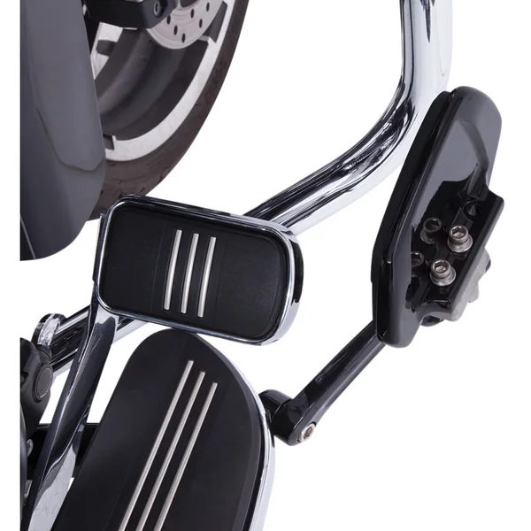 Ciro Twin Rail Mini Floor Boards Foot Pegs for Harley - Black - Image 3