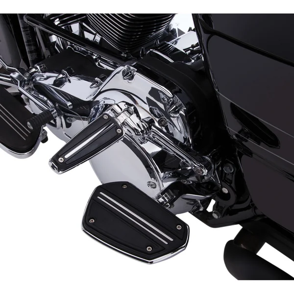 Ciro Twin Rail Mini Floor Boards Foot Pegs for Harley - Chrome - Image 2