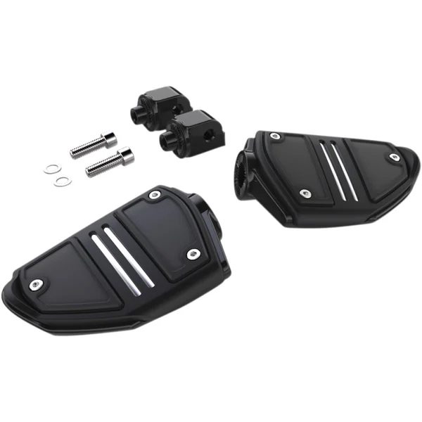 Ciro Twin Rail Passenger Foot Pegs for 2018-2019 Harley Softail - Black