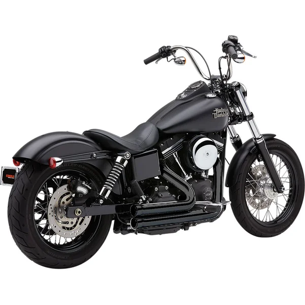 Cobra 909 2-Into-2 Exhaust for 2006-2011 Harley Dyna FXD/FXDWG - Black