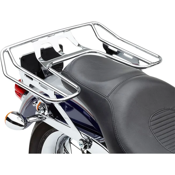 Cobra BA Wraparound Detachable Solo Luggage Rack for 2006-2017 Harley Dyna w/ OEM Seat - Chrome