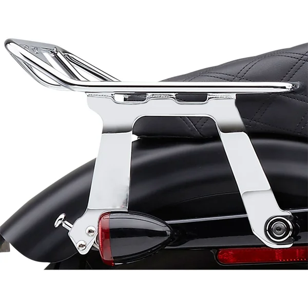 Cobra BA Wraparound Detachable Solo Luggage Rack for 2006-2017 Harley Dyna w/ OEM Seat - Chrome - Image 2