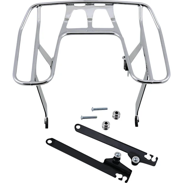 Cobra BA Wraparound Detachable Solo Luggage Rack for 2006-2017 Harley Dyna w/ OEM Seat - Chrome - Image 3