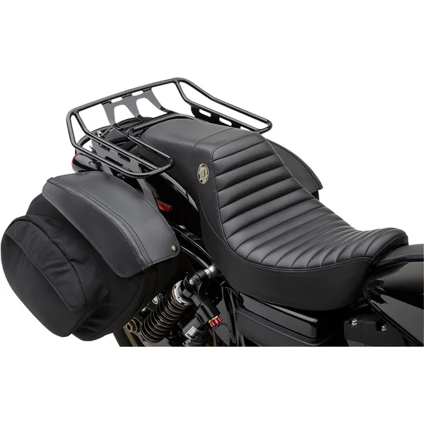 Cobra BA Wraparound Detachable Solo Luggage Rack for 2006-2017 Harley Dyna w/ Saddlemen Seat - Black