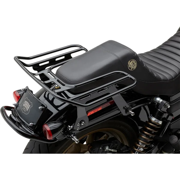 Cobra BA Wraparound Detachable Solo Luggage Rack for 2006-2017 Harley Dyna w/ Saddlemen Seat - Black - Image 2