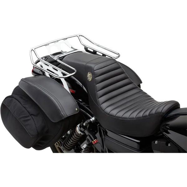 Cobra BA Wraparound Detachable Solo Luggage Rack for 2006-2017 Harley Dyna w/ Saddlemen Seat - Chrome