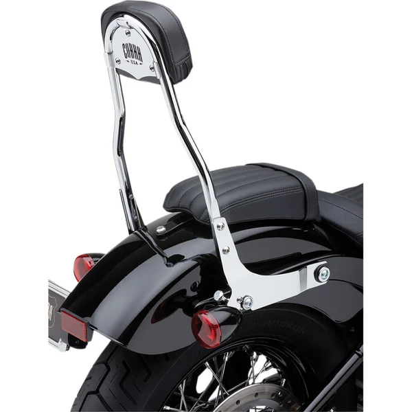 Cobra Detachable 14" Backrest Kit w/ Round Pad for 2018 Harley Softail - Chrome