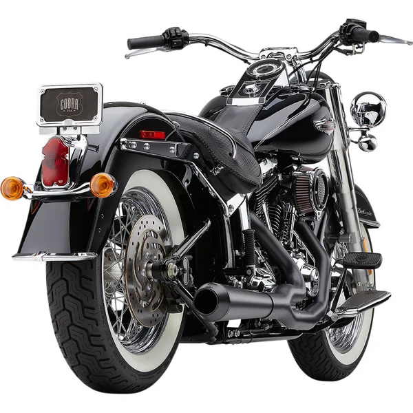 Cobra El Diablo 2-1 Exhaust for 2012-2017 Harley Softail - Black - Image 2