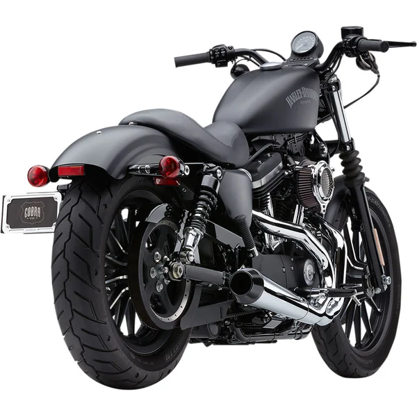 Cobra El Diablo 2-Into-1 Exhaust for 2007-2013 Harley Sportster - Chrome - Image 2