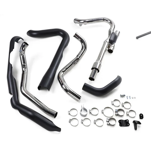 Cobra Powerport Headpipes Dual Bung for 2017-2023 Harley Touring - Black