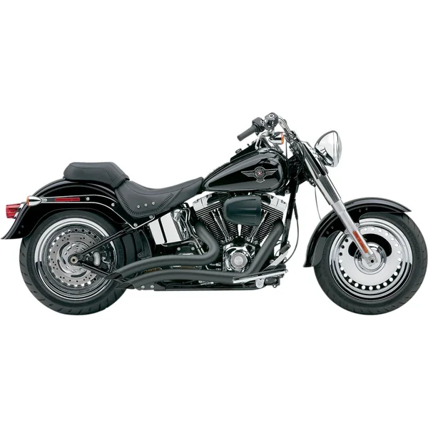 Cobra Speedster Short Swept Exhaust for 2007-2011 Harley Softail FXST/ FLST - Black