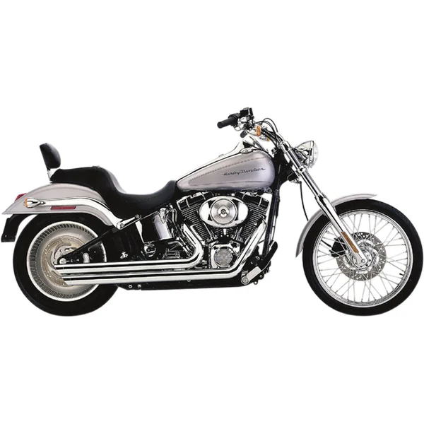 Cobra Speedster Slashdown Exhaust for 2012-2017 Harley Softail FXST/ FLST - Chrome