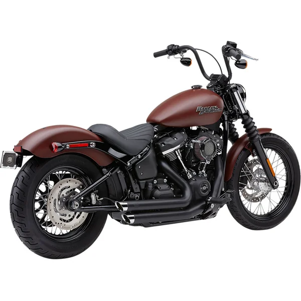 Cobra Speedster Slashdown Exhaust for 2018-2022 Harley Softail FXBB/FXLR/FLSL/FLDE - Black