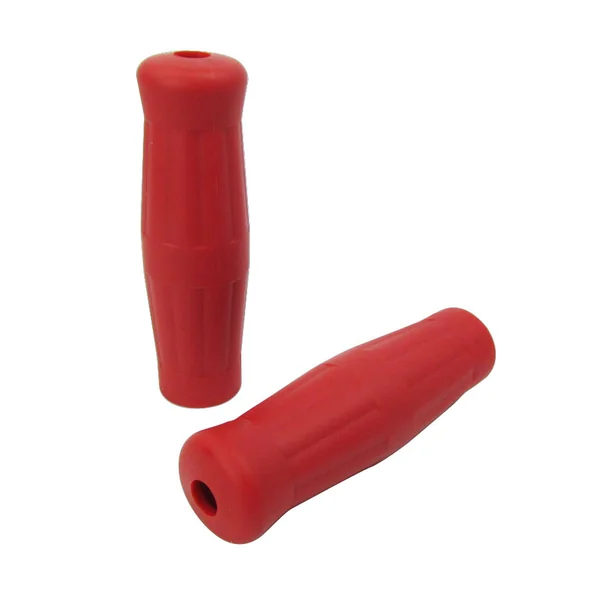 "Coke Bottle” Style Rubber Grips -Red, For Use with 1" Handlebars and Exterior Cables