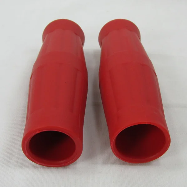 "Coke Bottle” Style Rubber Grips -Red, For Use with 1" Handlebars and Exterior Cables - Image 6