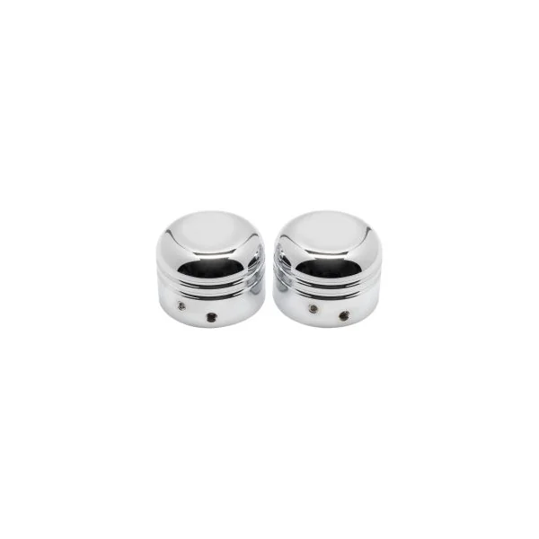 Contrast Cut Chrome Front Axle Nut Covers for Harley-Davidson® Motorcycles