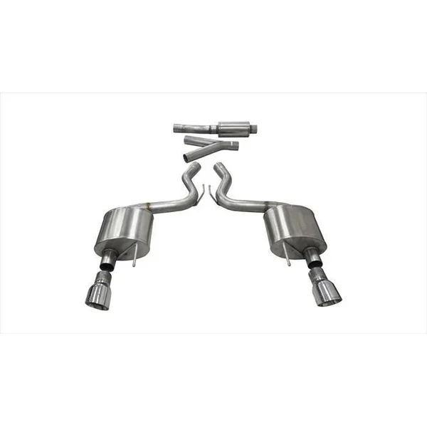 Corsa 2.75" Sport Cat-Back Exhaust w/ 4.5" Dual Polished Tips2015-2023 Ford Mustang Ecoboost w/ Non-Active Exhaust
